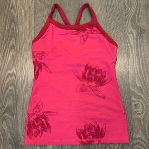 vintage lululemon lotus flower racerback tank with mesh